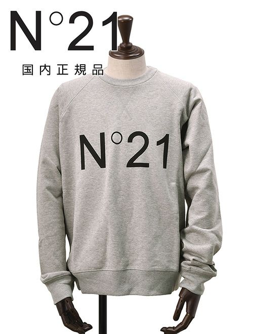 N°21 NUMERO VENTUNO ロゴ プルオーバー スウェット S グレー ヌメロ 