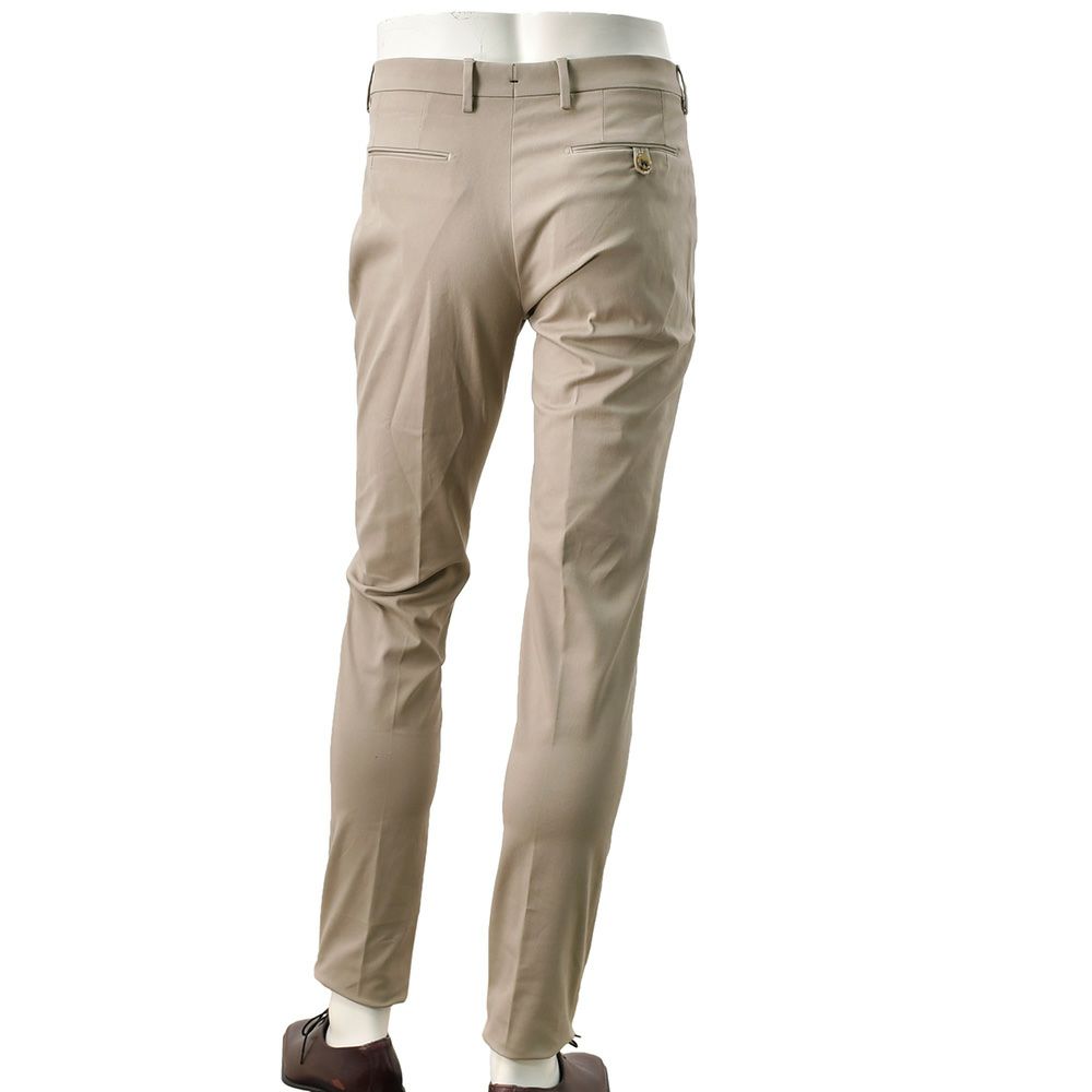 ベルウィッチBERWICHチノスラックスメンズコットンパンツMORELLOモレッロ当店別注ベージュノープリーツ先染めツイル生地スリムテーパード3点留めフロント国内正規品でらでら公式ブランド