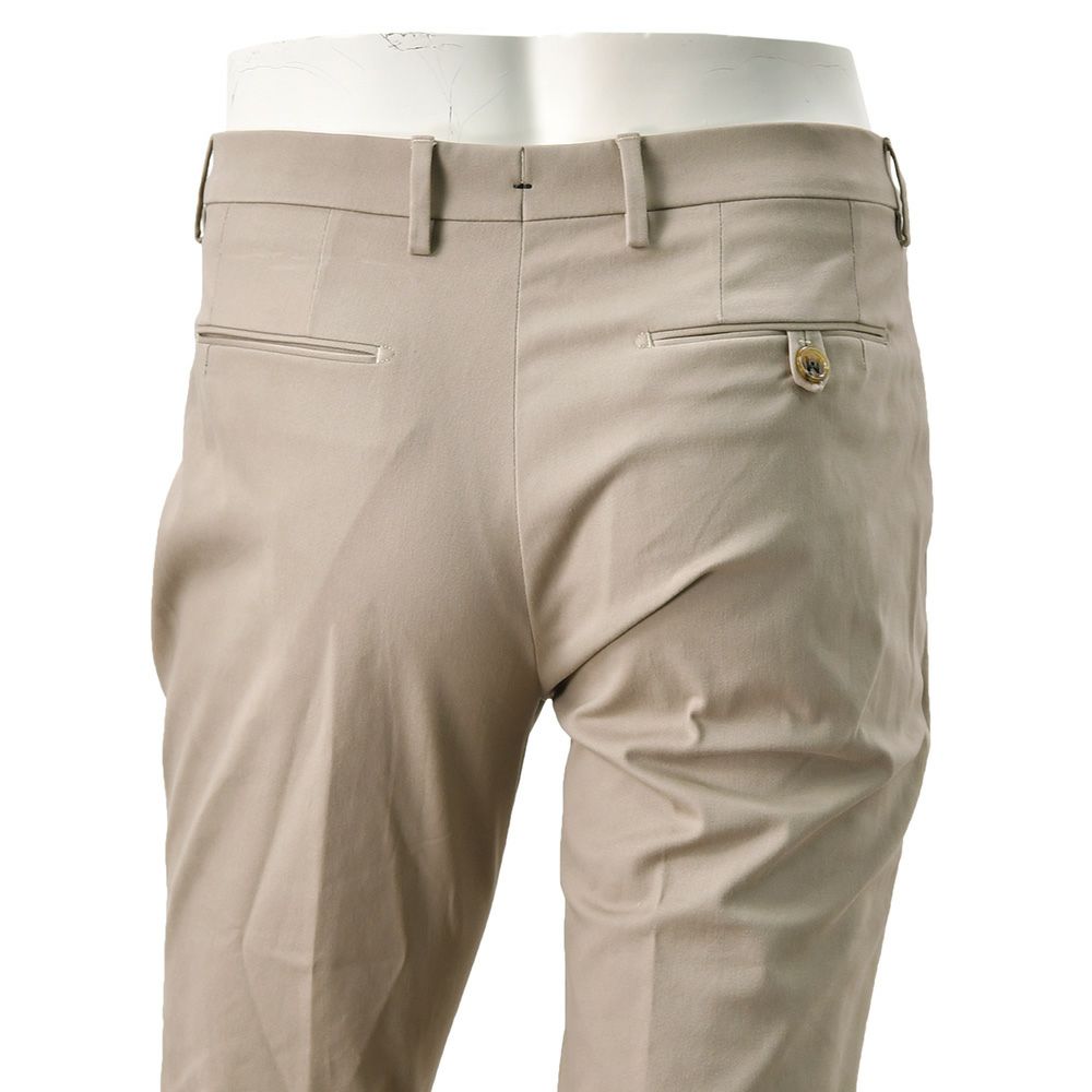 ベルウィッチBERWICHチノスラックスメンズコットンパンツMORELLOモレッロ当店別注ベージュノープリーツ先染めツイル生地スリムテーパード3点留めフロント国内正規品でらでら公式ブランド