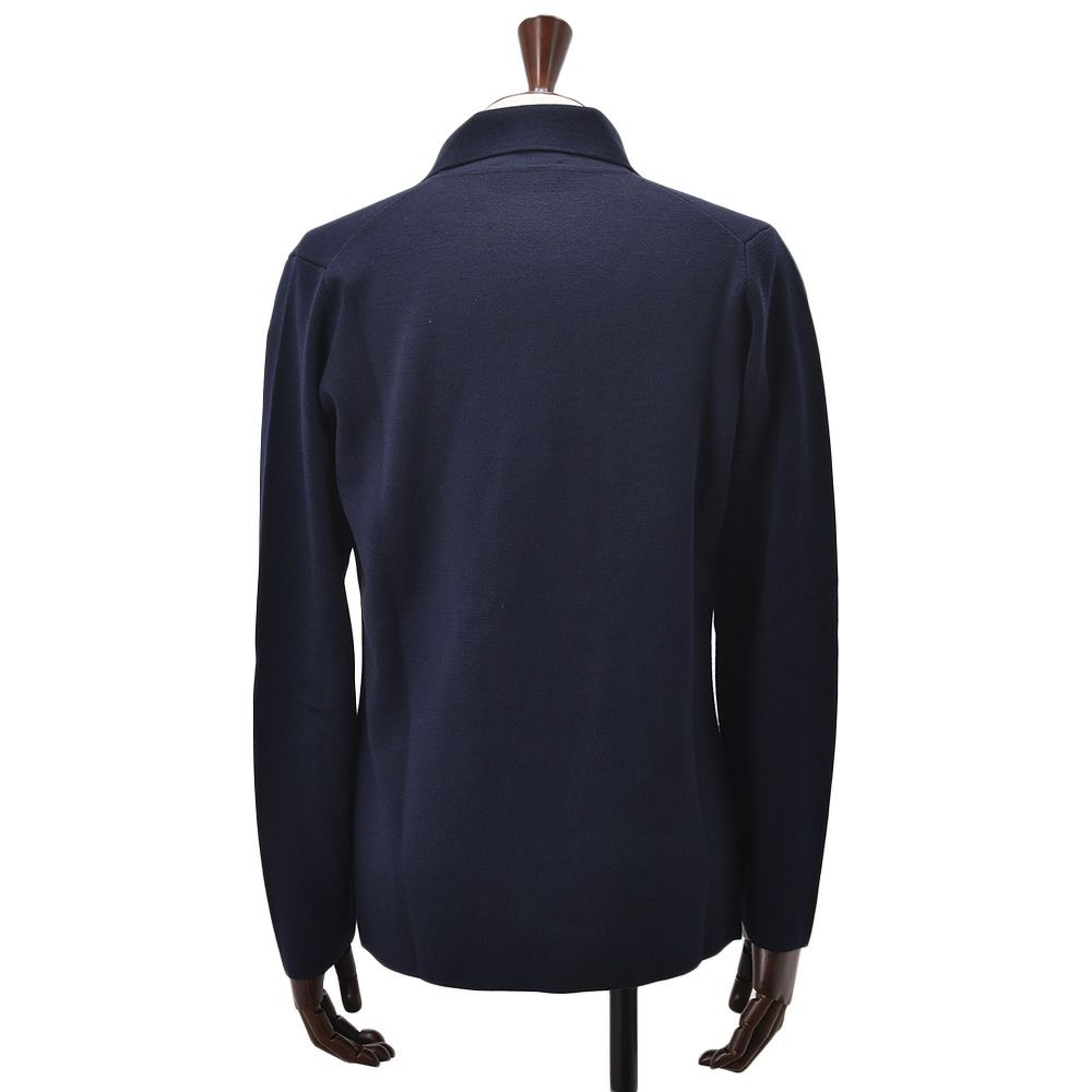 【preSALE!20%off】フィリッポデローレンティスFILIPPODELAURENTIISニットジャケットメンズ6つ釦ダブルブレストエクストラファインメリノウールネイビー紺長袖ノッチドラペルハイゲージカーディガン国内正規品でらでら公式ブランド