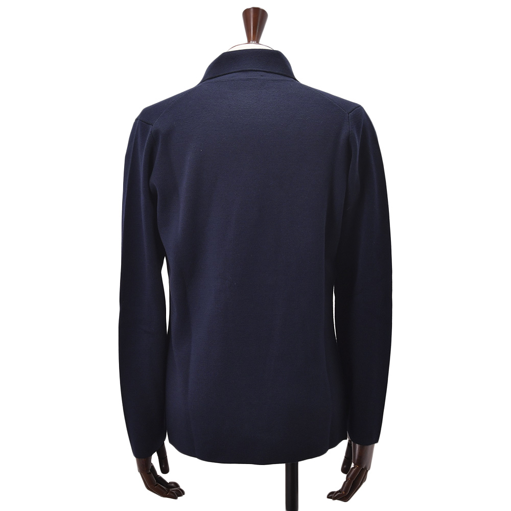 【preSALE!20%off】フィリッポデローレンティスFILIPPODELAURENTIISニットジャケットメンズ6つ釦ダブルブレストエクストラファインメリノウールネイビー紺長袖ノッチドラペルハイゲージカーディガン国内正規品でらでら公式ブランド