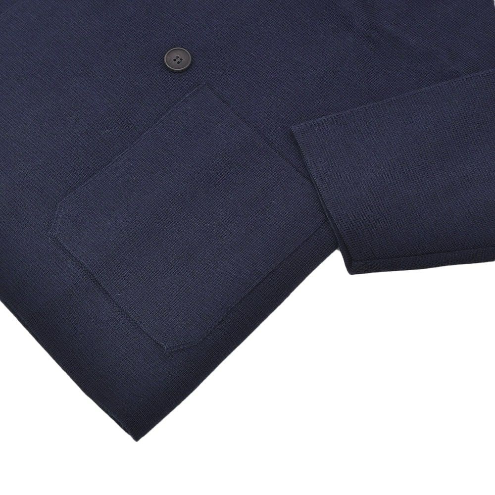 【preSALE!20%off】フィリッポデローレンティスFILIPPODELAURENTIISニットジャケットメンズ6つ釦ダブルブレストエクストラファインメリノウールネイビー紺長袖ノッチドラペルハイゲージカーディガン国内正規品でらでら公式ブランド