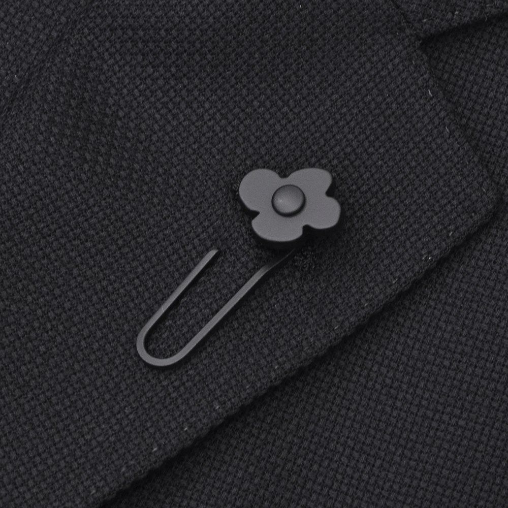 ラルディーニLARDINIハウンドトゥース柄ジャケットメンズ段返り3つ釦ウールブラック黒ブート二エール付アンフィニッシュ袖ボタン付け代金込み国内正規品でらでら公式ブランド