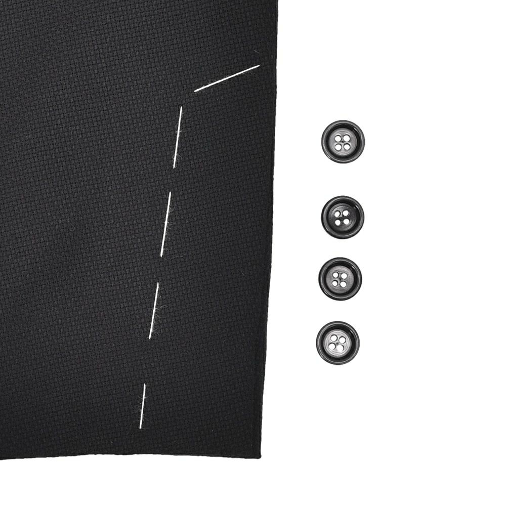 ラルディーニLARDINIハウンドトゥース柄ジャケットメンズ段返り3つ釦ウールブラック黒ブート二エール付アンフィニッシュ袖ボタン付け代金込み国内正規品でらでら公式ブランド