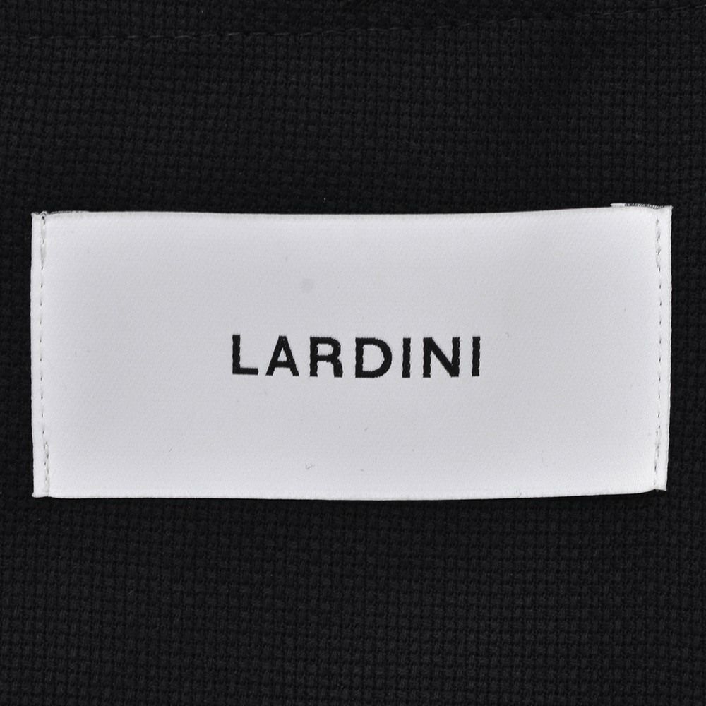 ラルディーニLARDINIウールホップサックジャケットメンズ段返り3つ釦ウールブラック黒ブート二エール付アンフィニッシュ袖ボタン付け代金込み国内正規品でらでら公式ブランド