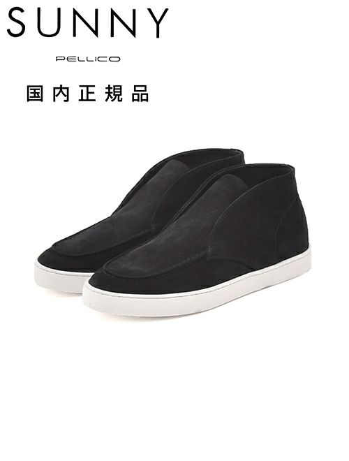 ペリーコサニーPELLICOSUNNYチャッカシューズメンズBARTEXM007スエードレザーブラック黒2.5cmソールUチップ国内正規品でらでら公式ブランド
