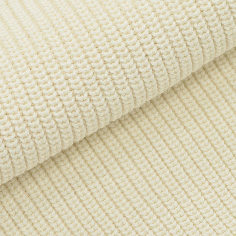 カネルKANELL長袖ニットメンズローゲージセーターリブ編みエスパドンESPADONボートネックミルクオフホワイト無地オーガニックコットン国内正規品でらでら公式ブランド