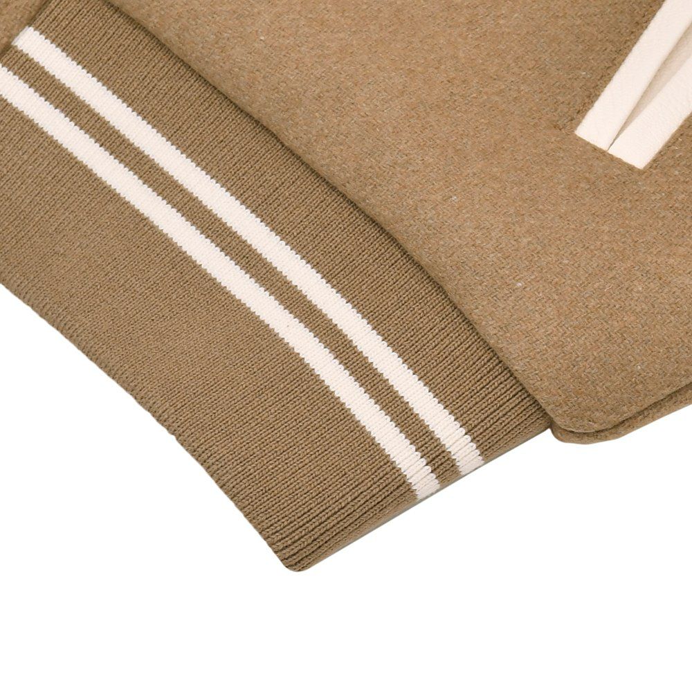 【preSALE!20%off】リプレイREPLAYスタジャンメンズ中綿バーシティージャケットメルトンウール混紡生地異素材切替えデザインブラウンレタリングロゴレギュラーフィット国内正規品でらでら公式ブランド