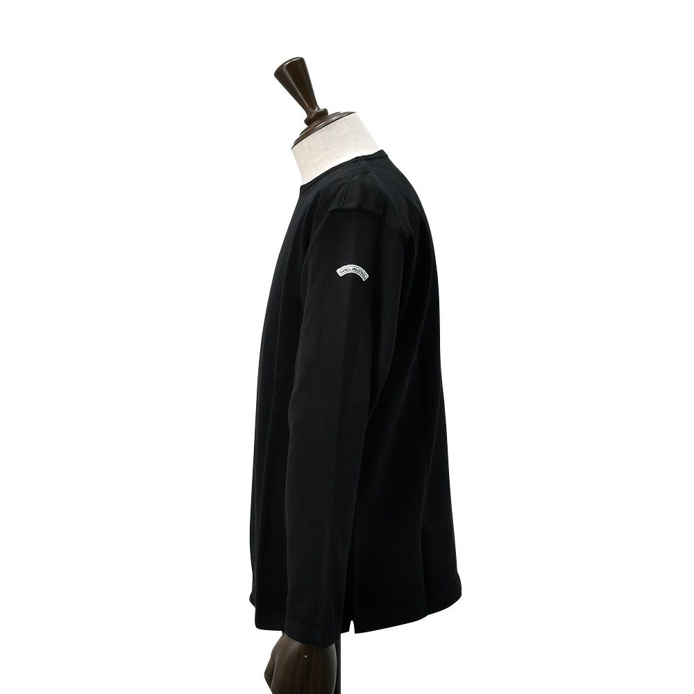 カネルKANELLバスクシャツメンズ長袖ニットソーボナパルトBONAPARTEクルーネックブラック黒無地オーガニックコットンヴィンテージリブ国内正規品でらでら公式ブランド