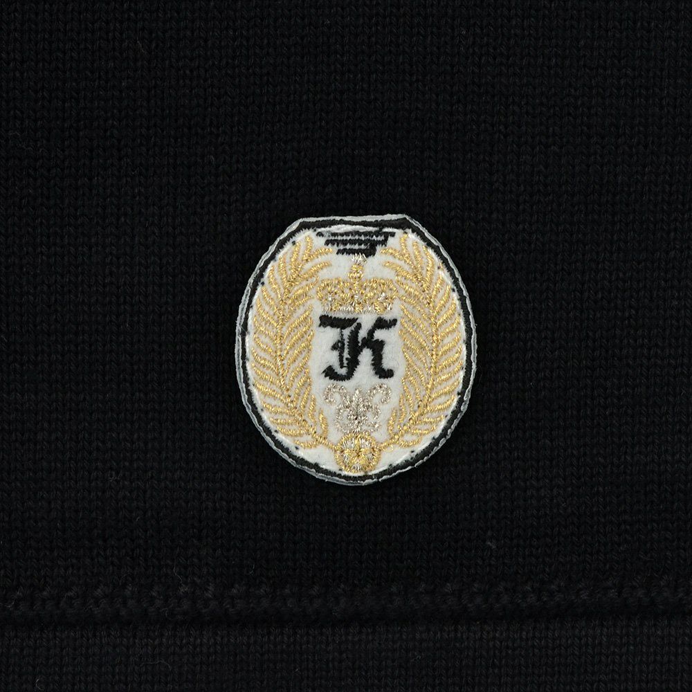 カネルKANELLバスクシャツメンズ長袖ニットソーボナパルトBONAPARTEクルーネックブラック黒無地オーガニックコットンヴィンテージリブ国内正規品でらでら公式ブランド