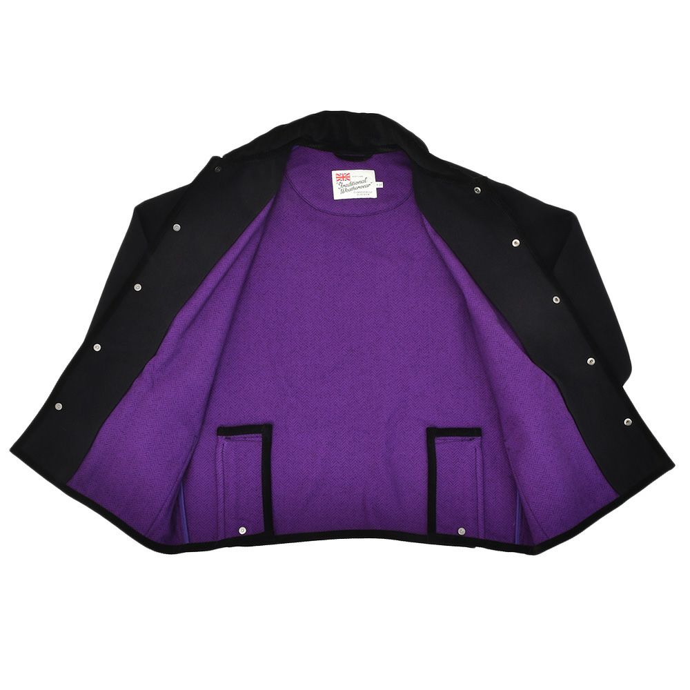 トラディショナルウェザーウェアTraditionalWeatherwearツイードジャケットメンズWAVERLYSTUDSSHORTウェーヴァリーブラックヘリンボーン国内正規品でらでら公式ブランド