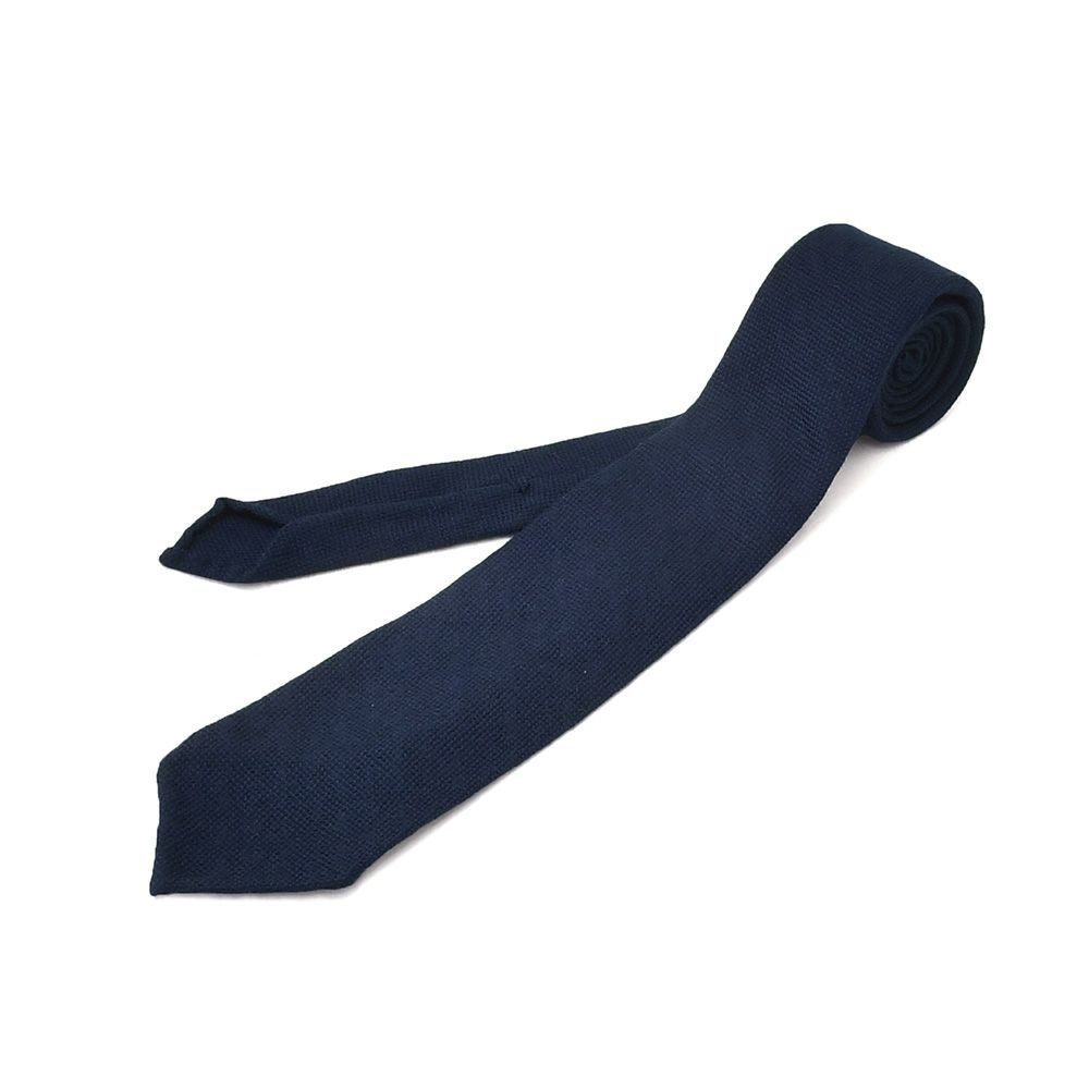 フィナモレFinamoreニットタイメンズネクタイANVERSA3FERMOFOSSATI社製ガルザネイビーカシミヤシルクトレピエゲメンズアクセサリー国内正規品でらでら公式ブランド