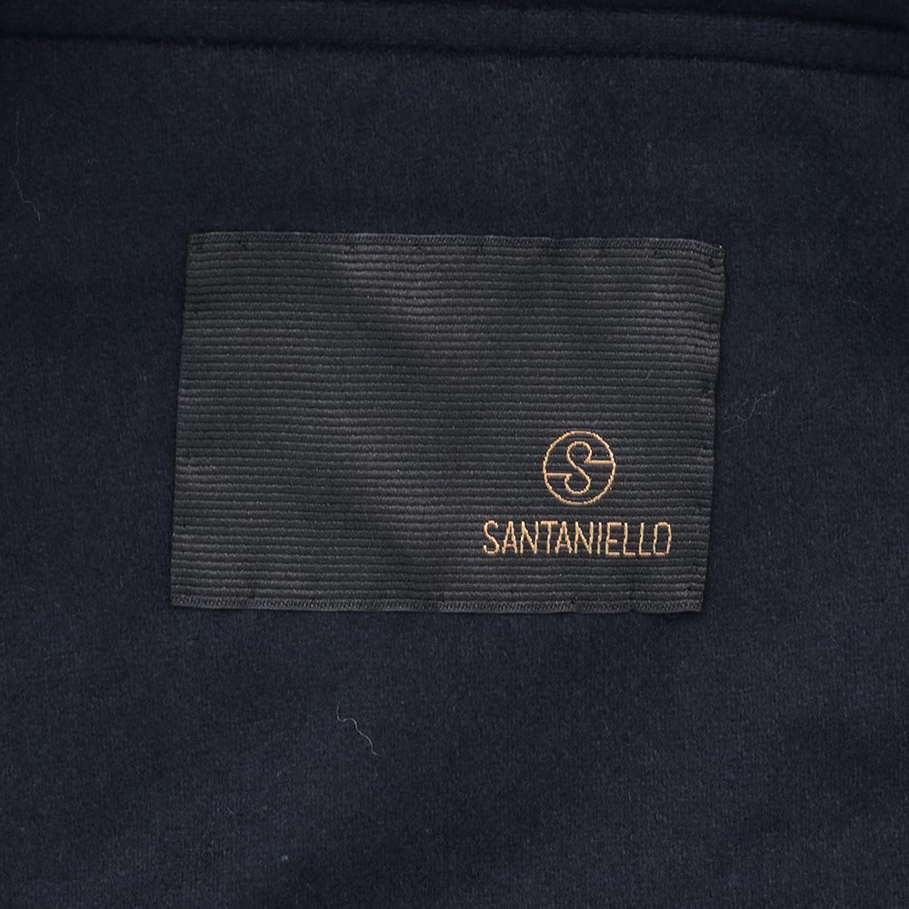 【preSALE!20%off】サンタ二エッロSANTANIELLOシングルスーツメンズセットアップウールナイロンカシミアストレッチV797MFネイビー紺2つ釦シングルジャケット×1プリーツスラックス国内正規品でらでら公式ブランド
