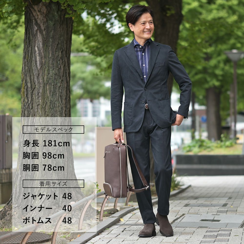 【preSALE!20%off】サンタ二エッロSANTANIELLOシングルスーツメンズセットアップストレッチコットンツイルVL799MFブラック黒段返り3つ釦シングルジャケット×1プリーツスラックス国内正規品でらでら公式ブランド