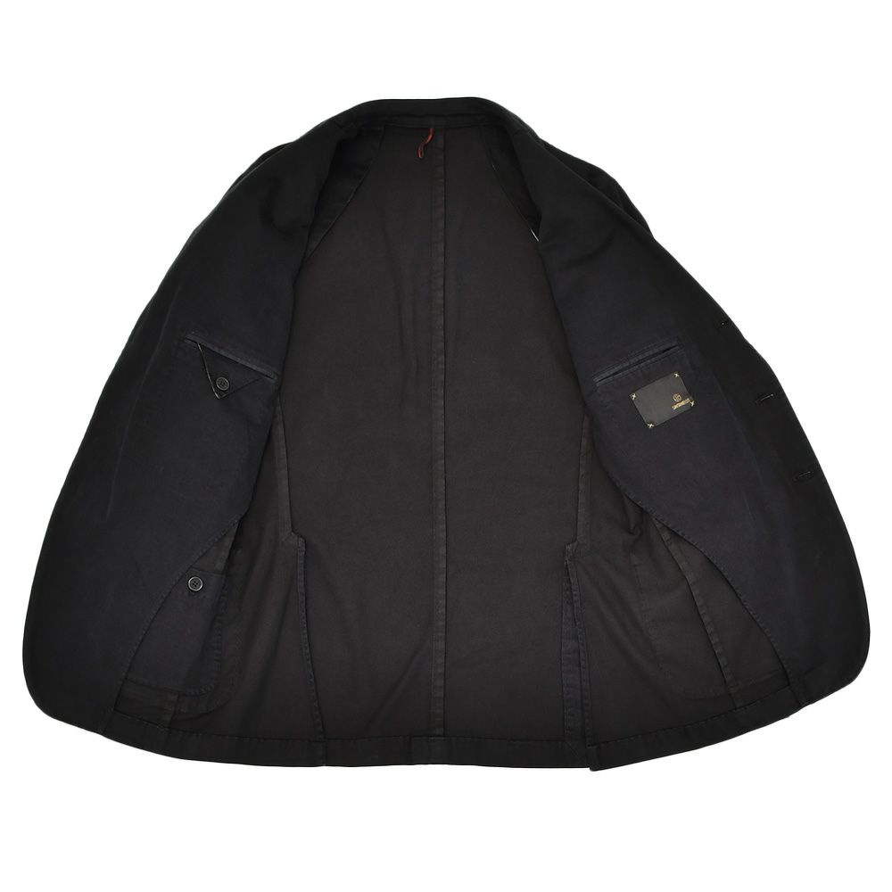 【preSALE!20%off】サンタ二エッロSANTANIELLOシングルスーツメンズセットアップストレッチコットンツイルVL799MFブラック黒段返り3つ釦シングルジャケット×1プリーツスラックス国内正規品でらでら公式ブランド