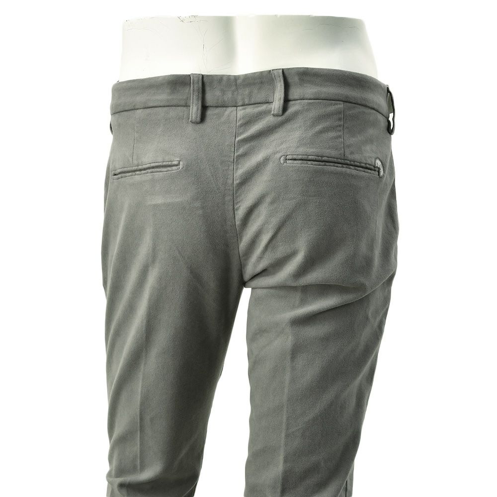 【preSALE!20%off】アントレアミENTREAMISコットンパンツモールスキンメンズ8188モデルダークグレークロップド丈スリムテーパードシルエットストレッチ国内正規品でらでら公式ブランド