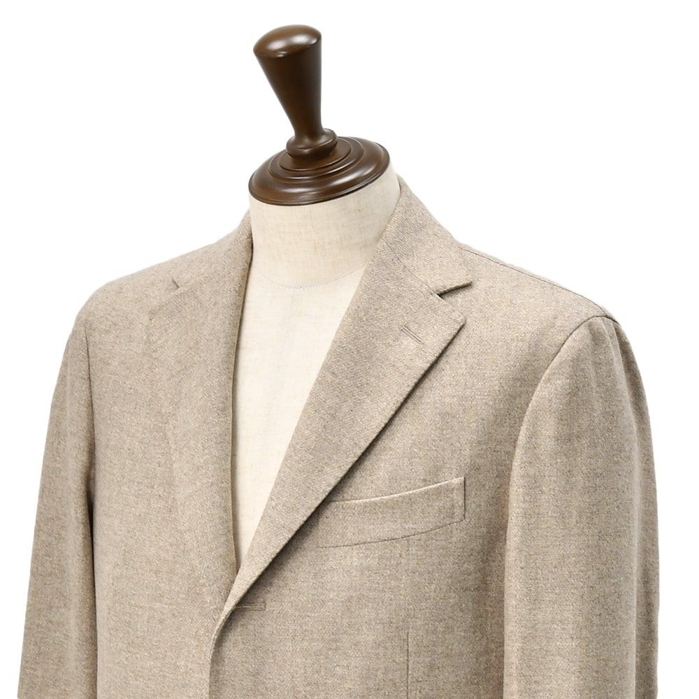 ボリオリBOGLIOLIシングルジャケットメンズDOVERドーバー段返り3つ釦フロントグレージュウール混生地ノッチドラペルアンフィニッシュ袖ボタン付け代金込み国内正規品でらでら公式ブランド