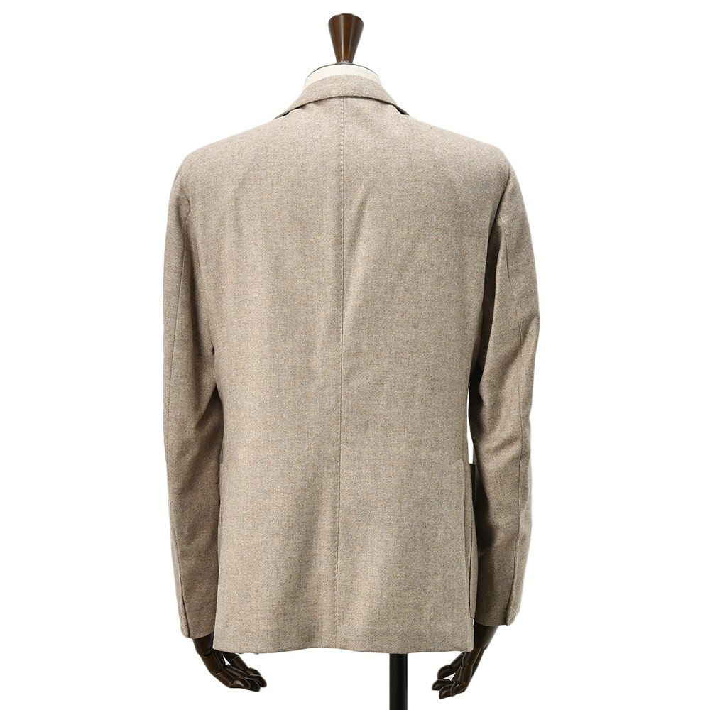 ボリオリBOGLIOLIシングルジャケットメンズDOVERドーバー段返り3つ釦フロントグレージュウール混生地ノッチドラペルアンフィニッシュ袖ボタン付け代金込み国内正規品でらでら公式ブランド