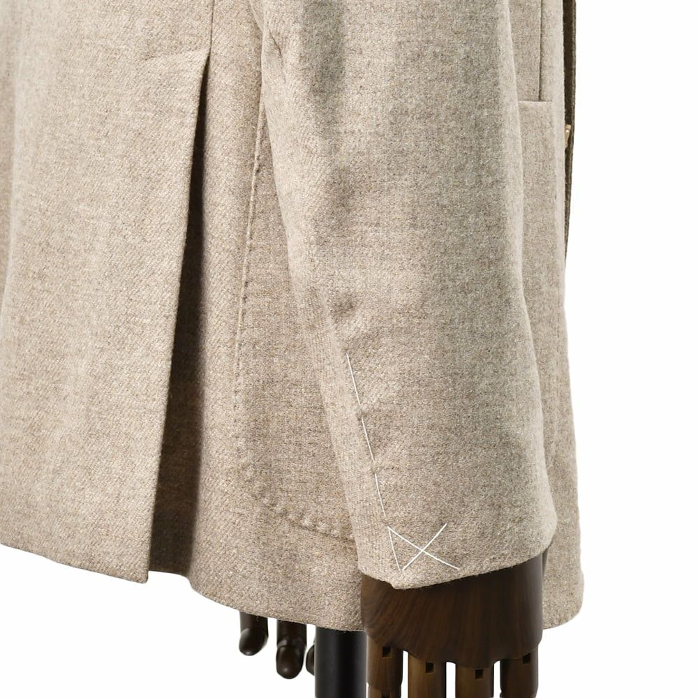 ボリオリBOGLIOLIシングルジャケットメンズDOVERドーバー段返り3つ釦フロントグレージュウール混生地ノッチドラペルアンフィニッシュ袖ボタン付け代金込み国内正規品でらでら公式ブランド