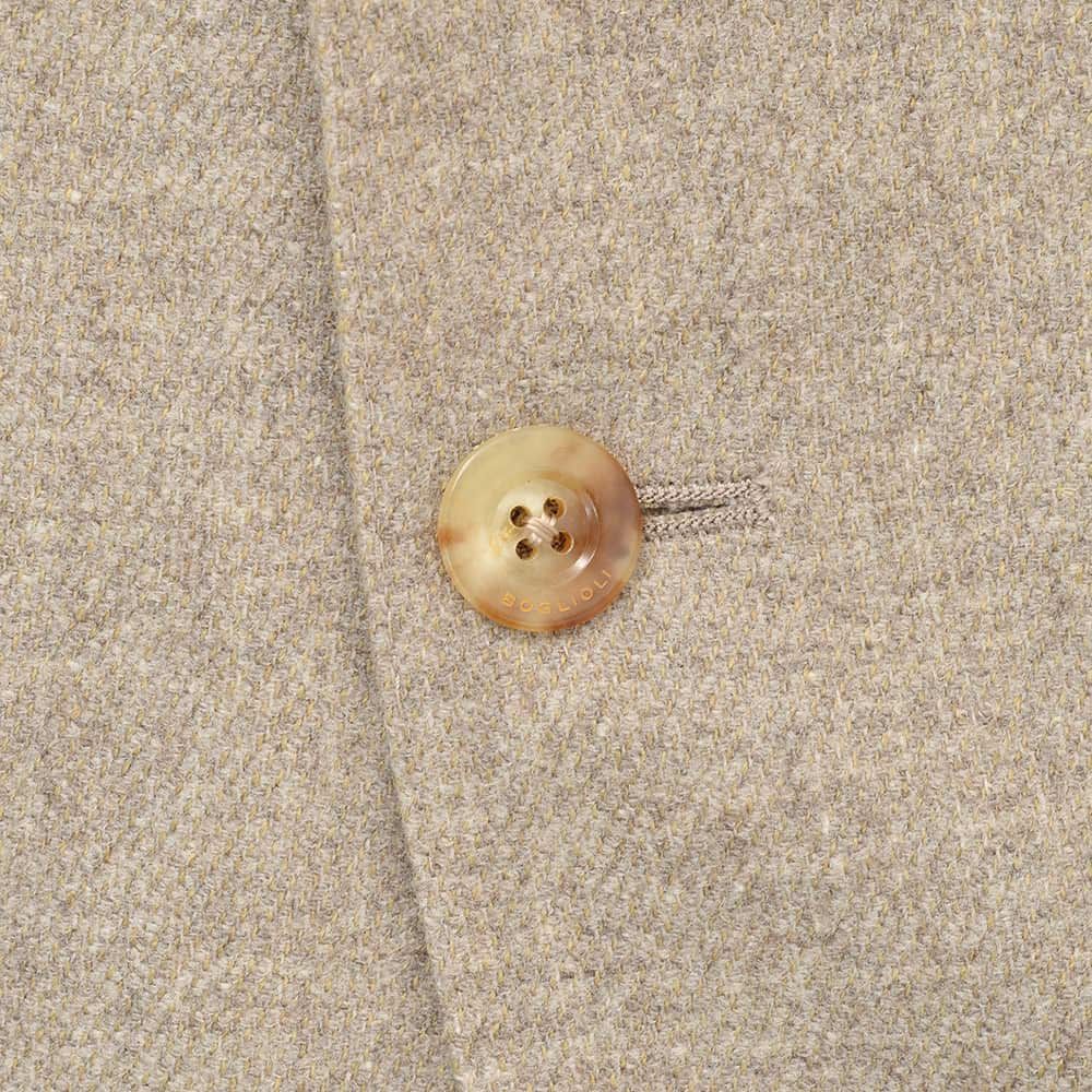 ボリオリBOGLIOLIシングルジャケットメンズDOVERドーバー段返り3つ釦フロントグレージュウール混生地ノッチドラペルアンフィニッシュ袖ボタン付け代金込み国内正規品でらでら公式ブランド