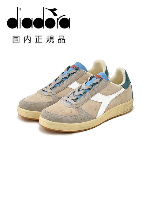 ディアドラヘリテージDiadoraHeritageメンズスニーカーB.ELITETOURNEYPIGSKINITALIAモデルベージュ×ホワイトテニスシューズローカットレザー国内正規品でらでら公式ブランド