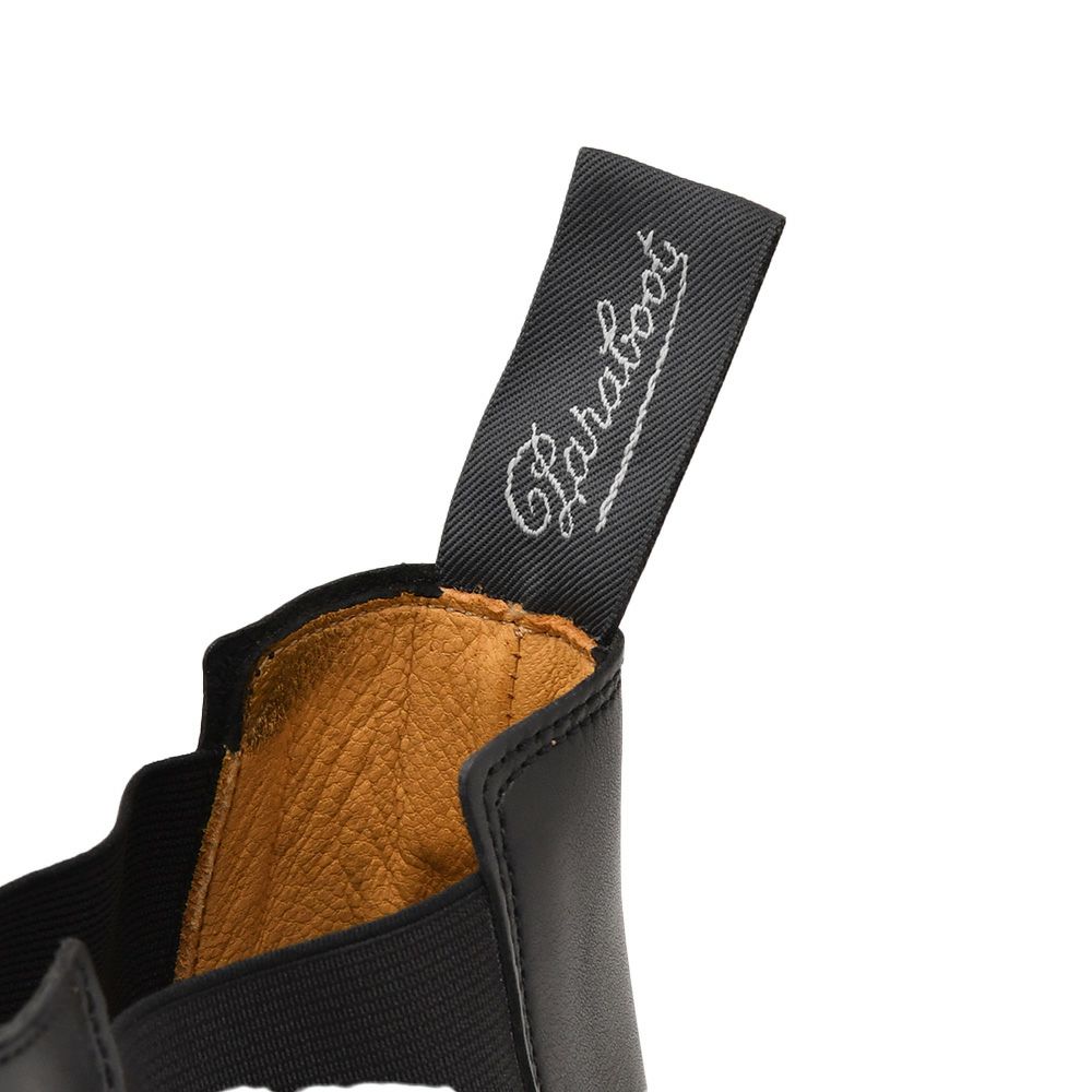 パラブーツPARABOOTサイドゴアブーツメンズシャンフォートCHAMFORTブラック黒オイルドレザースムースタイプ織りタグ兼用ストラップフランス製国内正規品でらでら公式ブランド