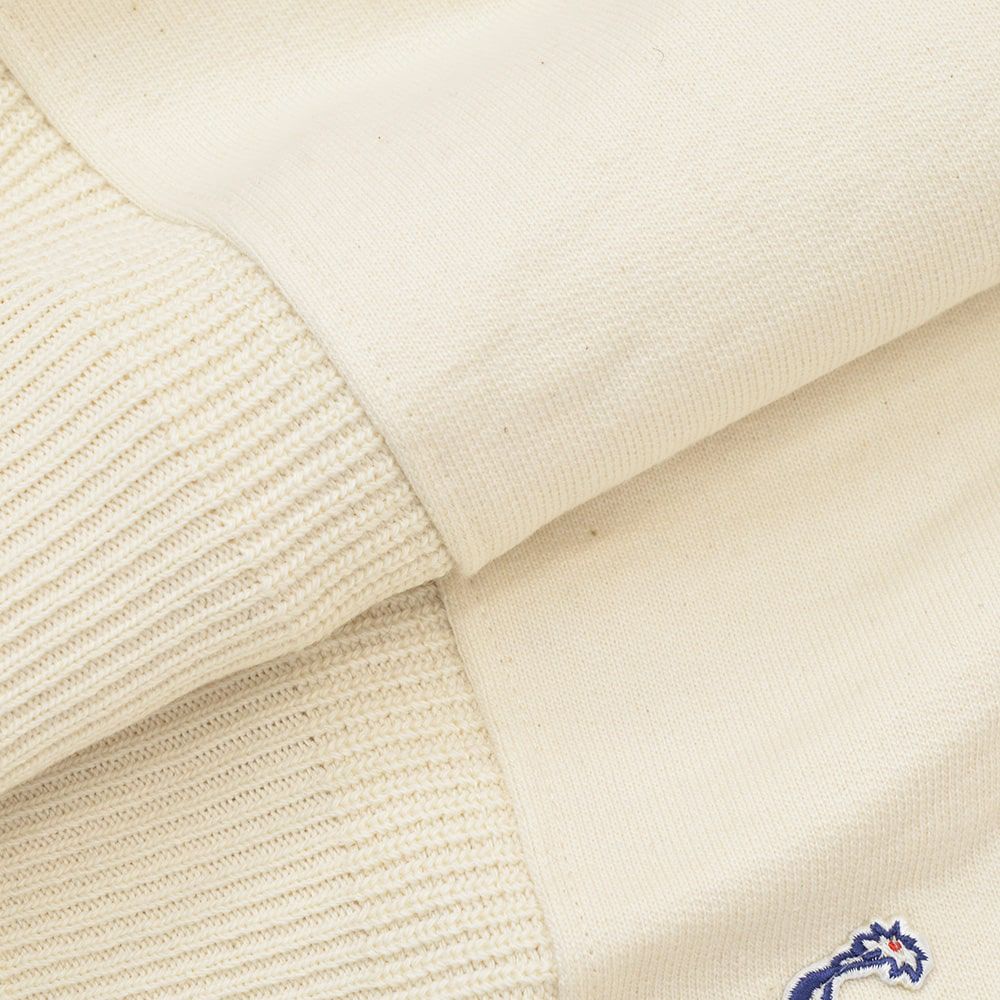 コンションキネットCONCHONQUINETTEプルオーバーパーカーメンズフーディーTHEFATHOODIEオフホワイトエクリュオーガニックコットンフレンチテリーアイコンパッチ国内正規品でらでら公式ブランド