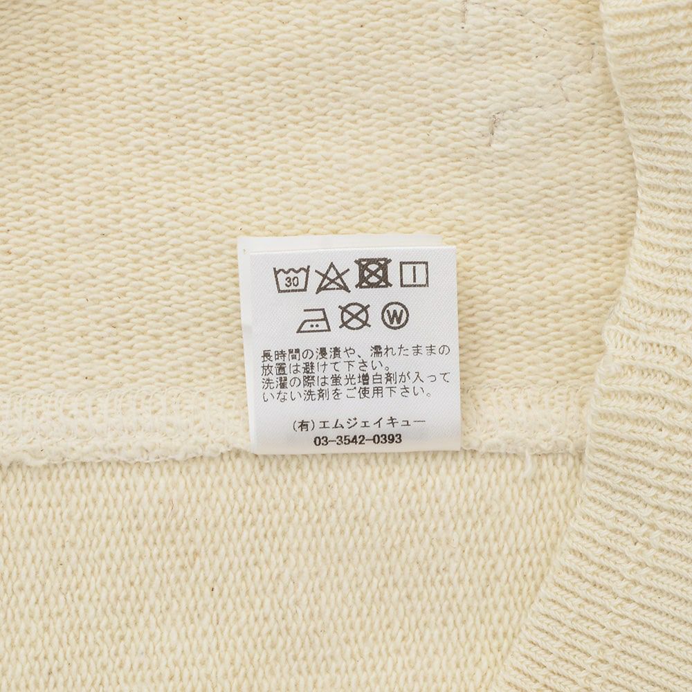 コンションキネットCONCHONQUINETTEプルオーバーパーカーメンズフーディーTHEFATHOODIEオフホワイトエクリュオーガニックコットンフレンチテリーアイコンパッチ国内正規品でらでら公式ブランド