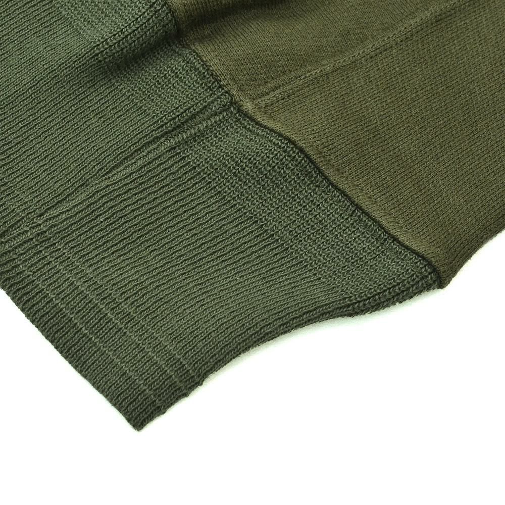 コンションキネットCONCHONQUINETTE長袖トレーナーメンズスウェットシャツカーキオーガニックコットンフリーダムスリーブ裏パイルアイコンパッチ国内正規品でらでら公式ブランド