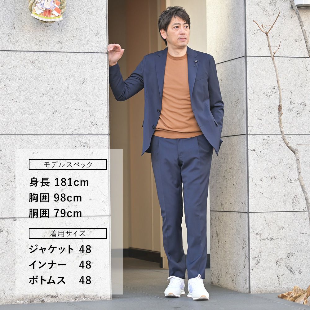 ラルディーニ LARDINI イージースーツ メンズ シングル 段返り3つ