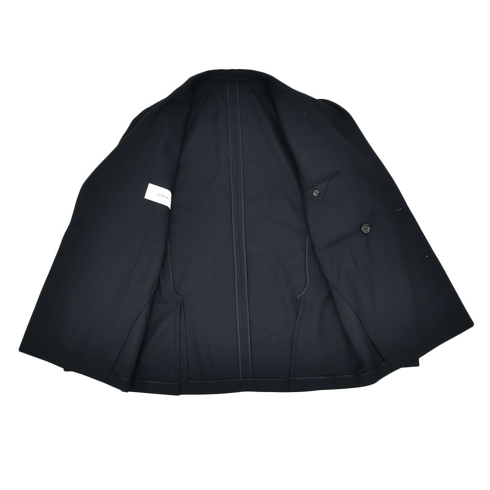 【preSALE!20%off】ラルディーニLARDINIカジュアルジャケットメンズ6つ釦ダブルブレストA6203HQウールポリネイビー紺ブート二エール付アンフィニッシュ袖ボタン付け代金込み国内正規品でらでら公式ブランド