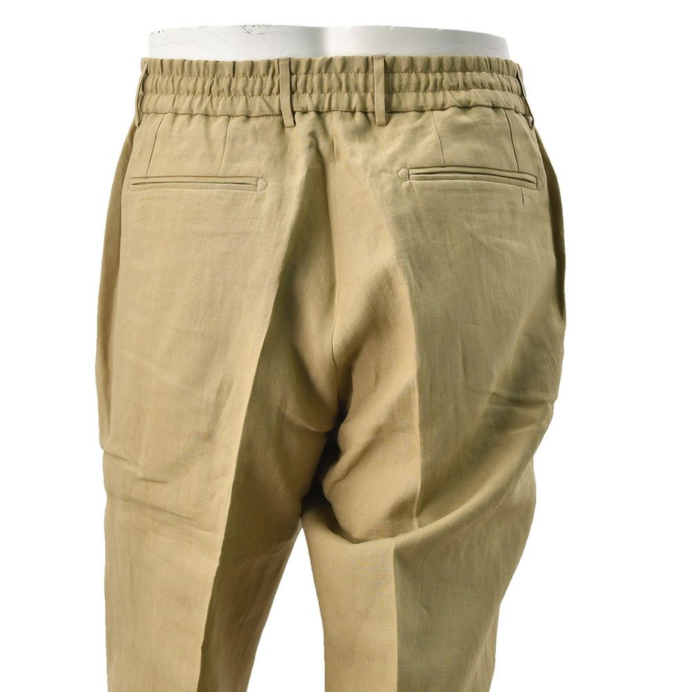 ベルウィッチBERWICHイージースラックスメンズジムモデルSAKE1PGYMテーパードパンツウォッシャブルリネンベージュゴムウエスト&ドローコード仕様国内正規品でらでら公式ブランド