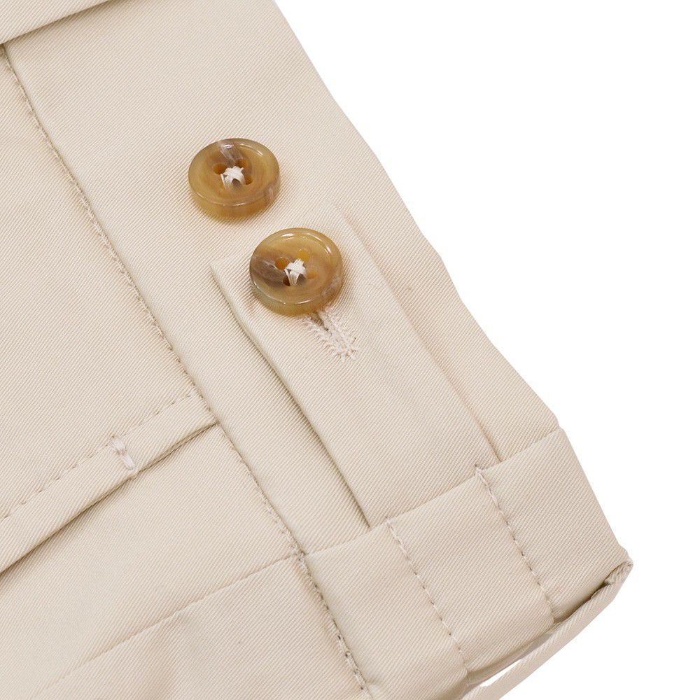 ベルウィッチBERWICHチノスラックスメンズベルトBERTOコットンパンツストレッチツイル生地ライトベージュ1プリーツシャーリング仕様サイドアジャスター釦国内正規品でらでら公式ブランド