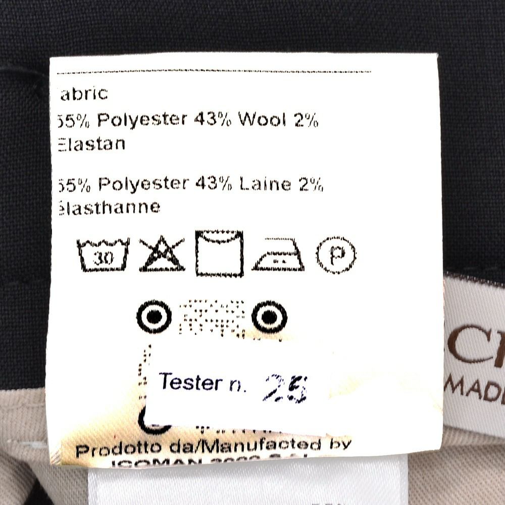 ベルウィッチBERWICHテーパードスラックスメンズベルトBERTO1プリーツパンツウォッシャブルウールブラック黒シャーリング仕様サイドアジャスター釦国内正規品でらでら公式ブランド