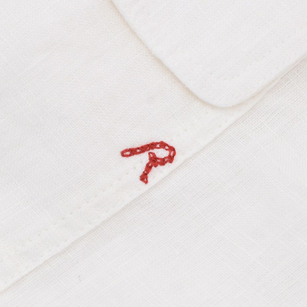 【preSALE!20%off】リプレイREPLAY長袖カジュアルシャツメンズリネン生地CPO型ガーメントダイホワイト白フラップ付き胸ポケットブランドタグレギュラーフィット国内正規品でらでら公式ブランド