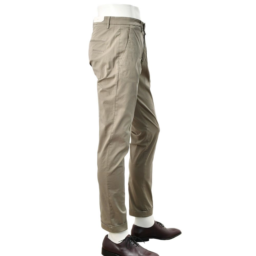 ブリリアBRIGLIA1949コットンパンツメンズチノスラックスストレッチツイル織りノープリーツカーキベージュテーパードフィットガーメントダイ3点留めフロント国内正規品でらでら公式ブランド