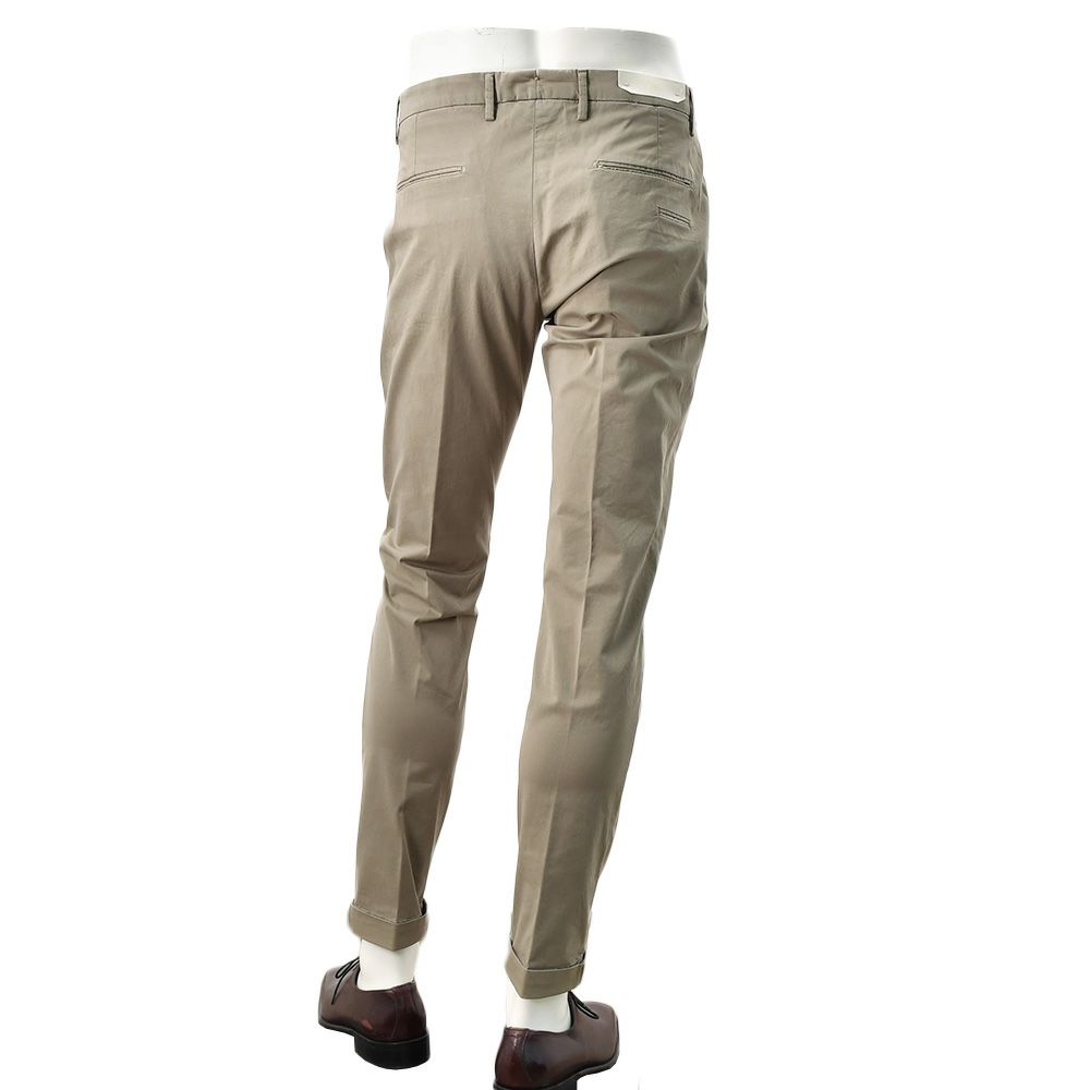 ブリリアBRIGLIA1949コットンパンツメンズチノスラックスストレッチツイル織りノープリーツカーキベージュテーパードフィットガーメントダイ3点留めフロント国内正規品でらでら公式ブランド