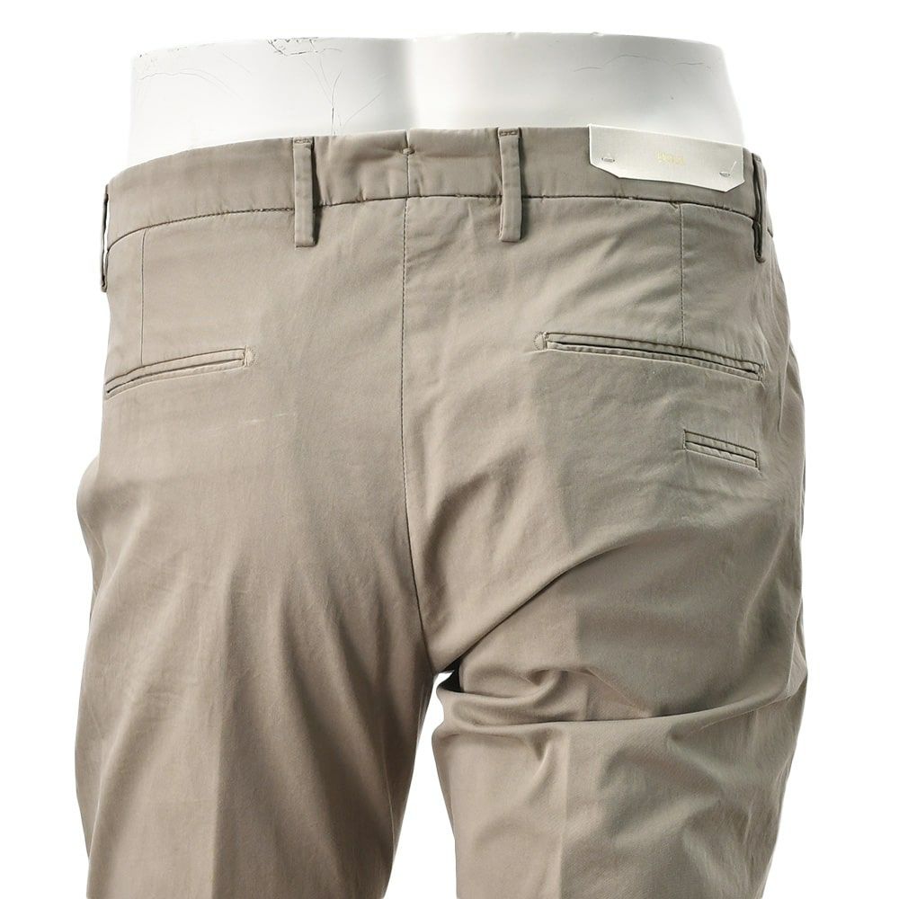 ブリリアBRIGLIA1949コットンパンツメンズチノスラックスストレッチツイル織りノープリーツカーキベージュテーパードフィットガーメントダイ3点留めフロント国内正規品でらでら公式ブランド