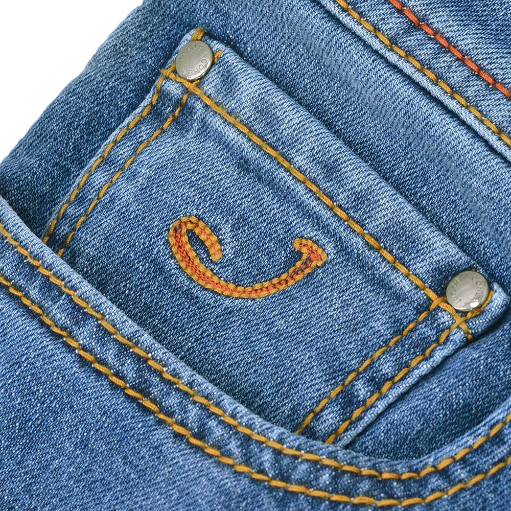 【preSALE!20%off】ヤコブコーエンJACOBCOHENデニムパンツメンズBARDバードモデルブルーウォッシュデニムスリムストレートハラコバックパッチヴィンテージ加工国内正規品でらでら公式ブランド