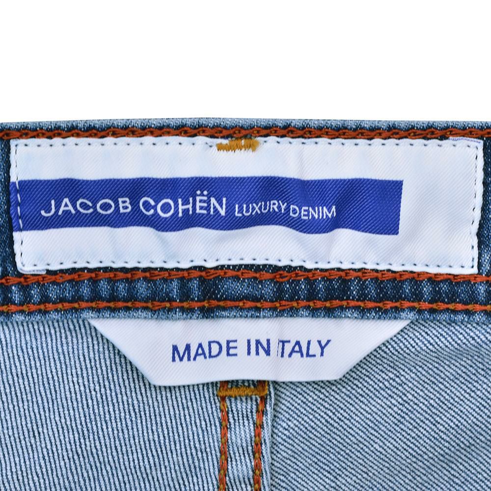 【preSALE!20%off】ヤコブコーエンJACOBCOHENデニムパンツメンズBARDバードモデルブルーウォッシュデニムスリムストレートハラコバックパッチヴィンテージ加工国内正規品でらでら公式ブランド