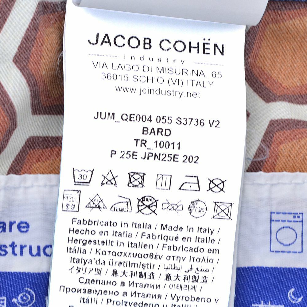 【preSALE!20%off】ヤコブコーエンJACOBCOHENデニムパンツメンズBARDバードモデルブルーウォッシュデニムスリムストレートハラコバックパッチヴィンテージ加工国内正規品でらでら公式ブランド