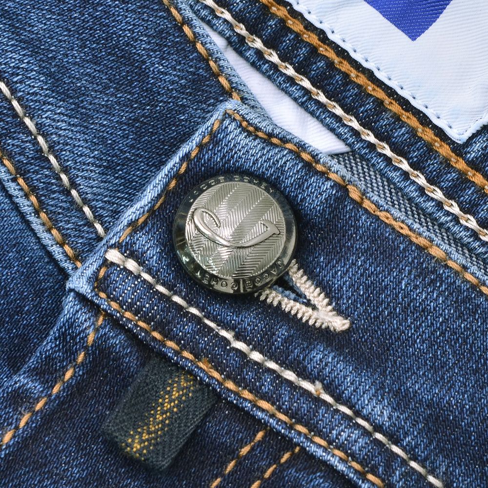 【preSALE!20%off】ヤコブコーエンJACOBCOHENデニムパンツメンズストレッチジーンズBARDバードモデルインディゴウォッシュスリムストレートハラコバックパッチヴィンテージ加工国内正規品でらでら公式ブランド