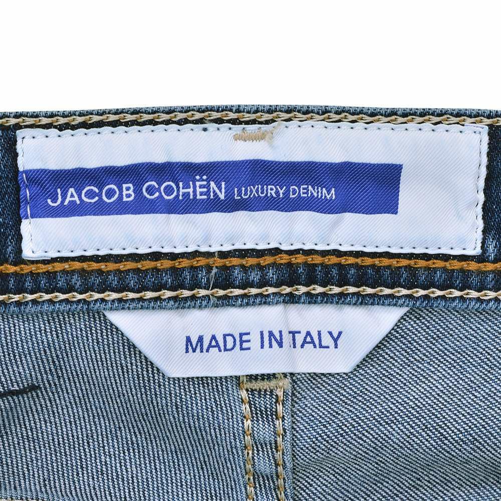 【preSALE!20%off】ヤコブコーエンJACOBCOHENデニムパンツメンズストレッチジーンズBARDバードモデルインディゴウォッシュスリムストレートハラコバックパッチヴィンテージ加工国内正規品でらでら公式ブランド