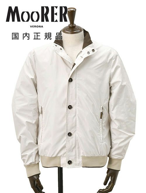 【ポイント8倍7/119:59まで】ムーレーMooRERボンバージャケットメンズMEZZANO-KMミリタリーブルゾンアイボリーフリント二重開閉春アウターレギュラーフィット国内正規品でらでら公式ブランド