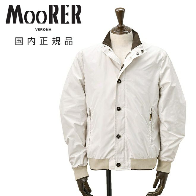 【ポイント8倍7/119:59まで】ムーレーMooRERボンバージャケットメンズMEZZANO-KMミリタリーブルゾンアイボリーフリント二重開閉春アウターレギュラーフィット国内正規品でらでら公式ブランド