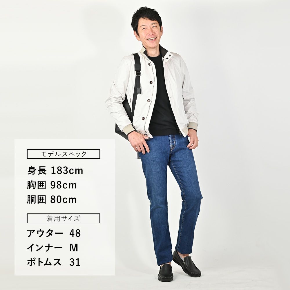 【ポイント8倍7/119:59まで】ムーレーMooRERボンバージャケットメンズMEZZANO-KMミリタリーブルゾンアイボリーフリント二重開閉春アウターレギュラーフィット国内正規品でらでら公式ブランド