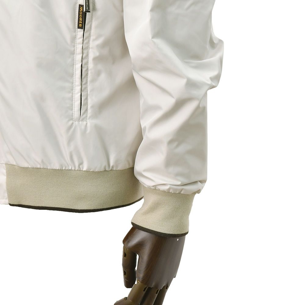 【ポイント8倍7/119:59まで】ムーレーMooRERボンバージャケットメンズMEZZANO-KMミリタリーブルゾンアイボリーフリント二重開閉春アウターレギュラーフィット国内正規品でらでら公式ブランド