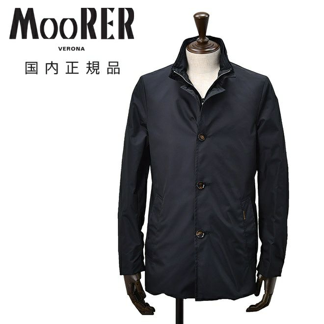 【ポイント8倍7/119:59まで】ムーレーMooRERショート丈コートメンズBORROMINI-WKネイビー紺アクアライン春アウタースプリングコートレギュラーフィット国内正規品でらでら公式ブランド
