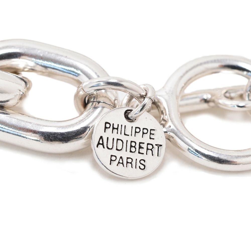 フィリップオーディベールPHILIPPEAUDIBERTチェーンブレスレットメンズDilyslargelaitonシルバーメッキマンテル留め具アクセサリーブランド刻印プレートフランス製国内正規品でらでら公式ブランド