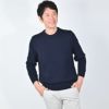【preSALE!20%off】ザノーネZANONEクルーネックニットメンズGIROミドルゲージソフトコットンネイビー紺5ゲージニットウェア810104-ZN392国内正規品でらでら公式ブランド